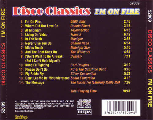Various - Disco Classics - I`m On Fire CD Import