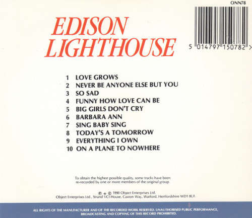 Edison Lighthouse - Edison Lighthouse CD Import