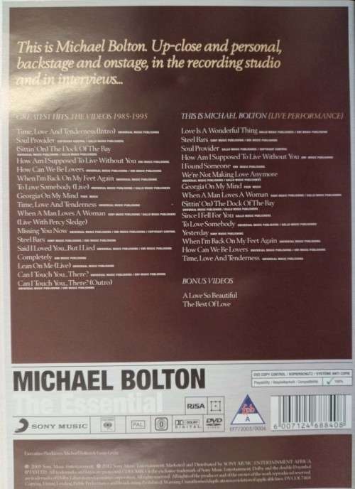 Michael Bolton - The Essential  DVD (Music Videos / Plus Live Concert)