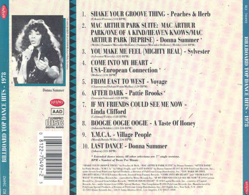 Various - Billboard Top Dance Hits 1978 CD Import