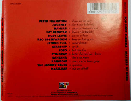 Various - Pop Shop Classics : Masters of Rock CD