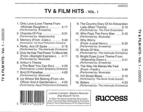 Various - TV and Film Hits - Vol. 1 CD Import