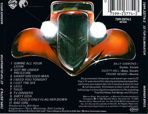 ZZ Top - Eliminator CD Import