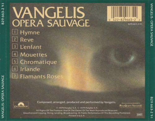 Vangelis - Opera Sauvage CD Import
