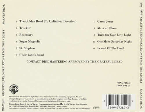 Grateful Dead - Best of: Skeletons From the Closet CD Import
