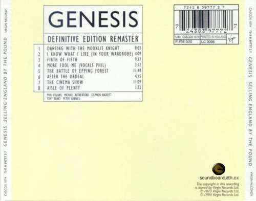 Genesis - Selling England By the Pound CD Import