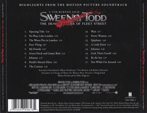 Sweeney Todd - Soundtrack CD Import