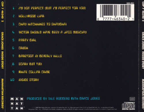 Grace Jones - Inside Story CD Import