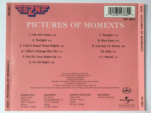 BZN - Pictures of Moments CD Import