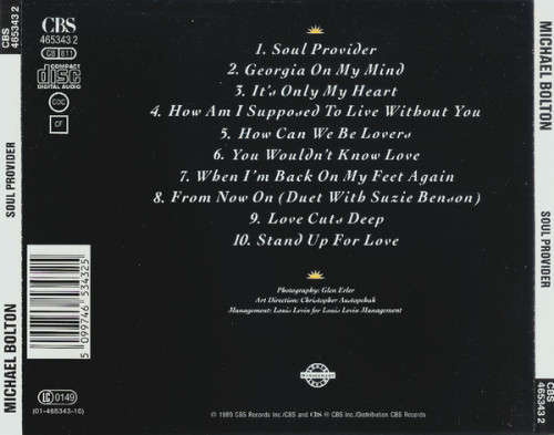 Michael Bolton - Soul Provider CD Import