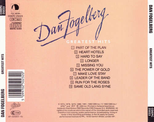 Dan Fogelberg - Greatest Hits CD Import