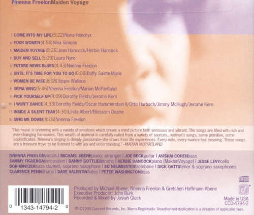 Nnenna Freelon - Maiden Voyage CD Import