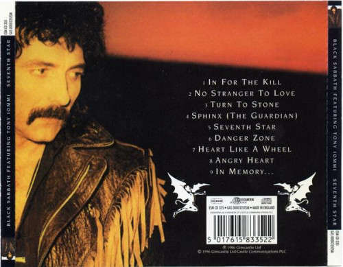 Black Sabbath ft Tony Iommi - Seventh Star CD Import