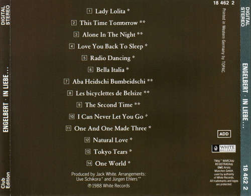 Engelbert Humperdinck - In Liebe CD Import