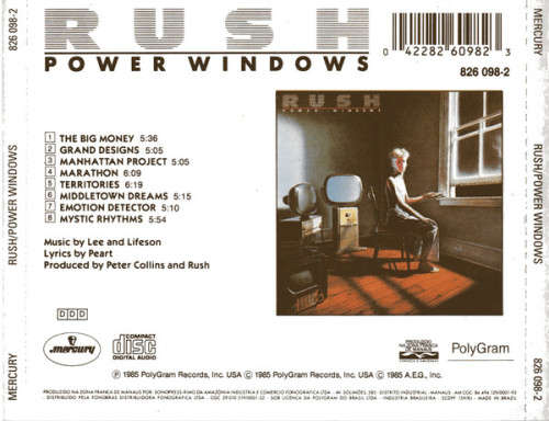 Rush - Power Windows CD Import