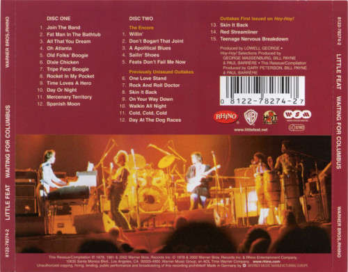 Little Feat - Waiting For Columbus Double CD Import