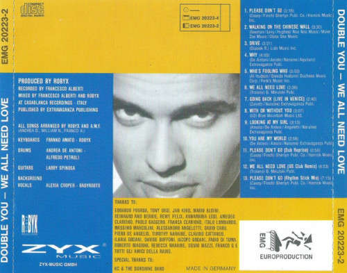 Double You - We All Need Love CD Import