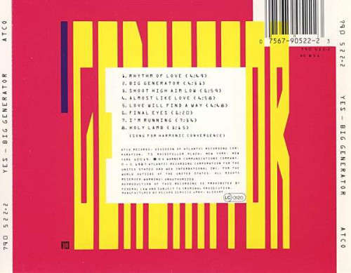 Yes - Big Generator CD Import