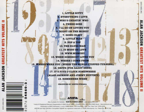 Alan Jackson - Greatest Hits Vol 1 + 2 CD's Import