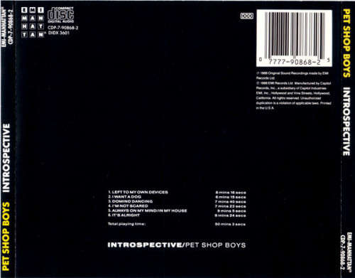 Pet Shop Boys - Introspective CD Import