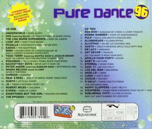 Various - Pure Dance `96 Double CD Import