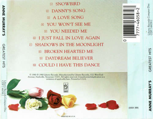 Anne Murray - Greatest Hits CD Import