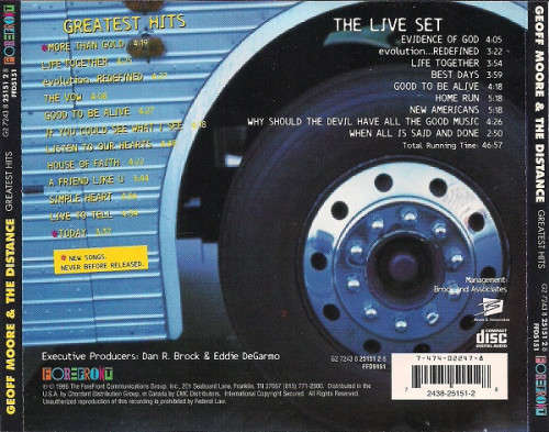 Geoff Moore & The Distance - Greatest Hits Double CD Import