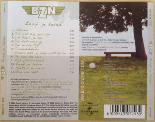 BZN - Leef Je Leven CD