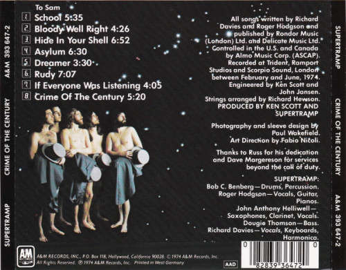 Supertramp - Crime of the Century CD Import