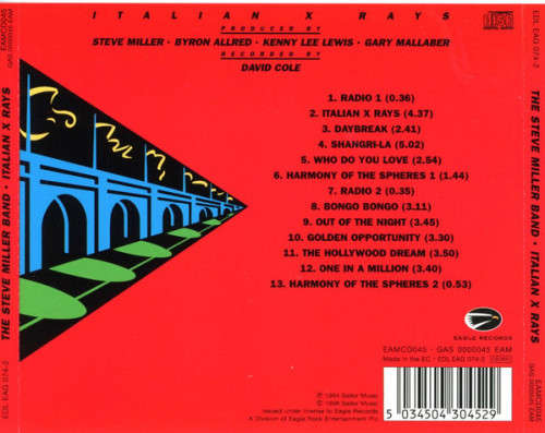 Steve Miller Band - Italian X Rays CD Import