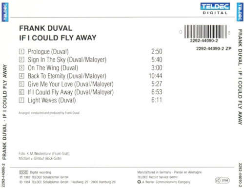 Frank Duval - If I Could Fly Away CD Import