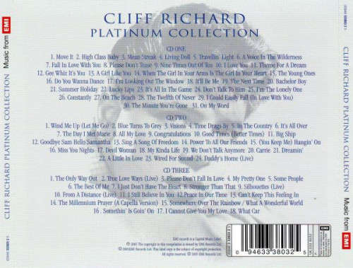 Cliff Richard - Platinum Collection Triple CD Import