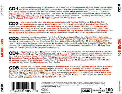 Various - 100 Hits More 80s 5x CD Set Import