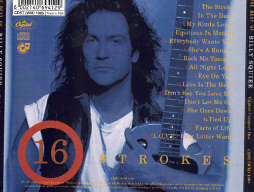 Billy Squier - 16 Strokes: Best of CD