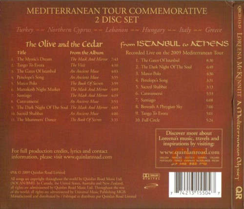 Loreena McKennitt - A Mediterranean Odyssey Double CD Import