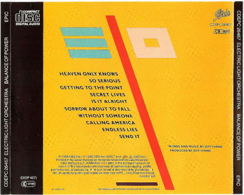 Electric Light Orchestra - Balance of Power CD Import