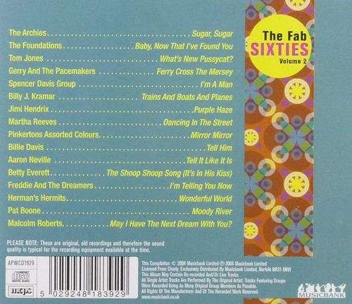 The Fab Sixties - Various Volume 2,5,6,7,9,12 Import CD`s