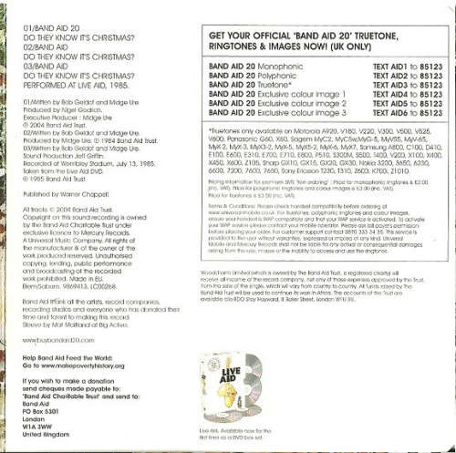 Band Aid 20 - Do They Know It`s Christmas? Maxi CD Single Import
