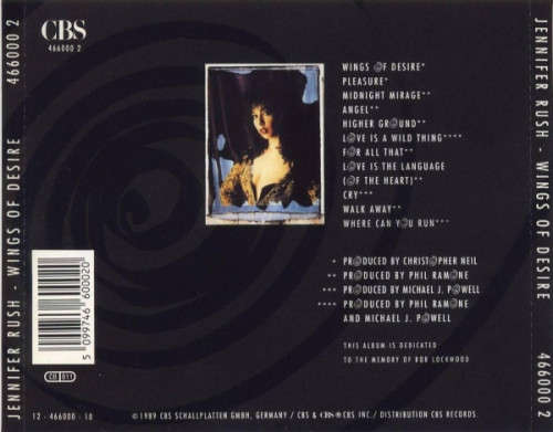 Jennifer Rush - Wings of Desire CD Import