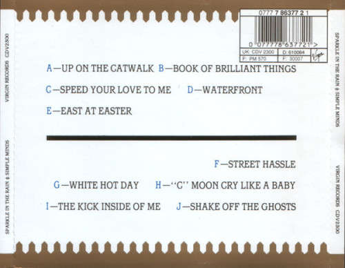 Simple Minds - Sparkle In the Rain CD Import