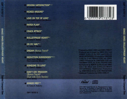 Grace Jones - Bulletproof Heart CD Import