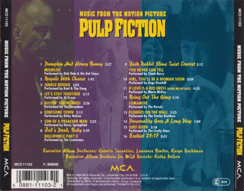 Soundtrack - Pulp Fiction CD Import