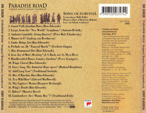 Soundtrack - Paradise Road CD Import