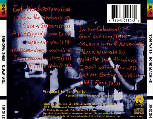 Tom Waits - Bone Machine CD Import