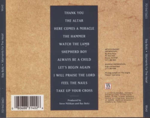 Ray Boltz - Moments For the Heart CD Import