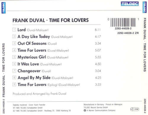 Frank Duval - Time For Lovers CD Import