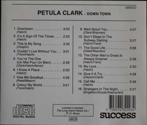 Petula Clark - Down Town CD Import
