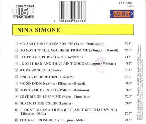 Nina Simone - Nina Simone CD Import