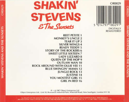 Shakin` Stevens & the Sunsets - 16 Rock `n` Roll Greats CD Import