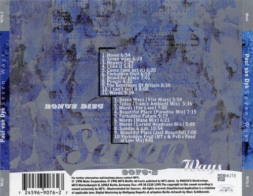 Paul van Dyk - Seven Ways Double CD Import